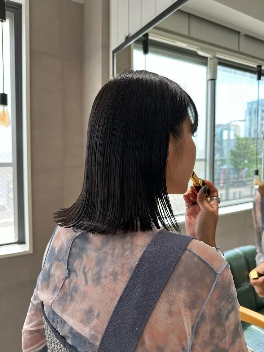 ミディアム カラー 髪質改善 イオリのヘアスタイル