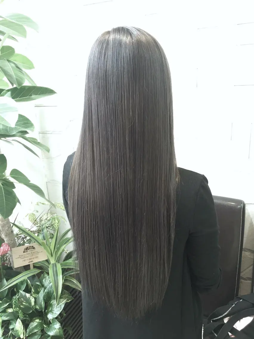 ロング カラー くせ毛 外国人風カラー 伸ばしかけ 髪質改善 艶髪🔵フセナオヤのヘアスタイル