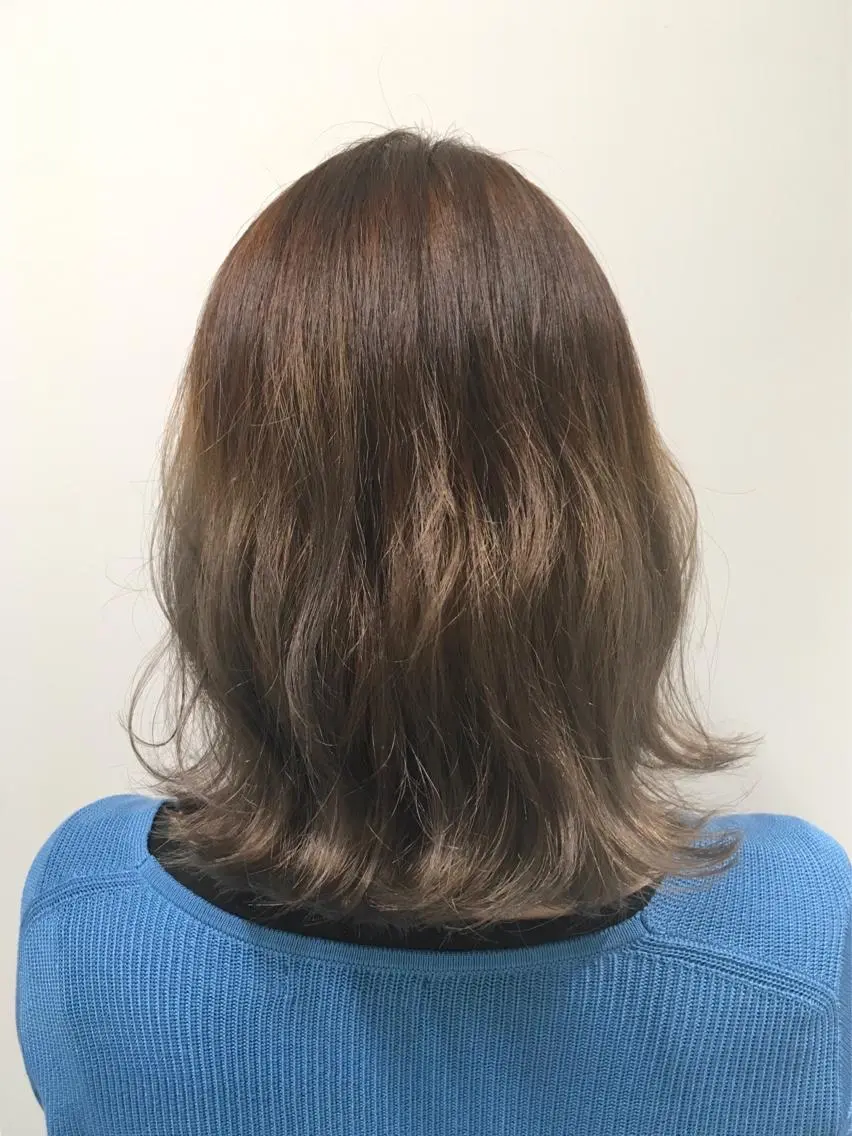 ミディアム カラー グラデーションカラー カット ヘアカラー トリートメント ヘアセット yoshi ☆のヘアスタイル