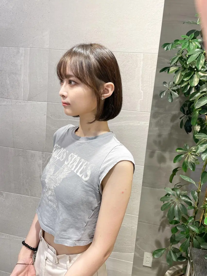 ショート ボブ 顔周りカット トリートメント カット トリートメント ウルフカット/ ハッシュカット/山路のヘアスタイル
