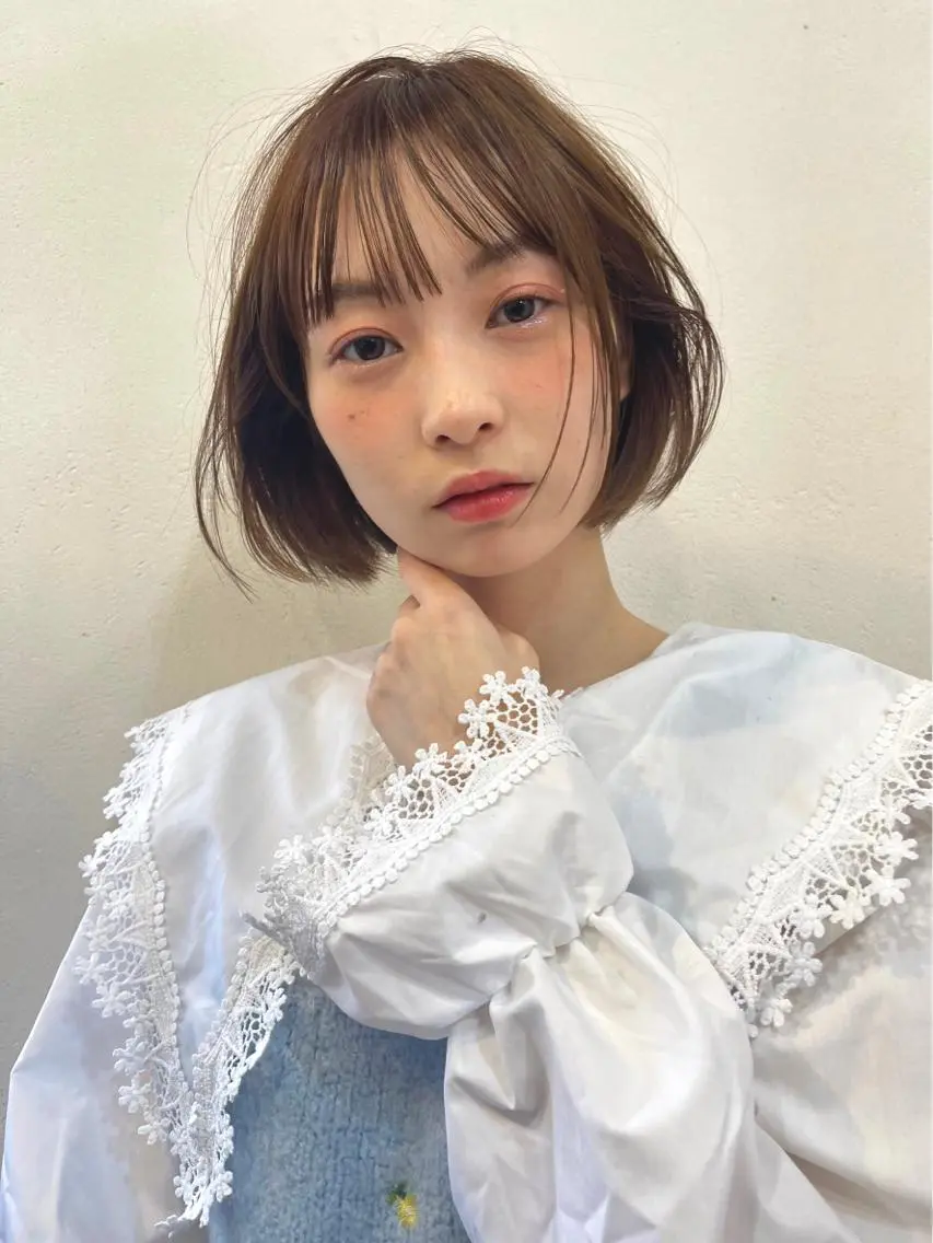 ショート カラー ベージュカラー ヘアカラー トリートメント トレンドヘア🌿 chinariのヘアスタイル