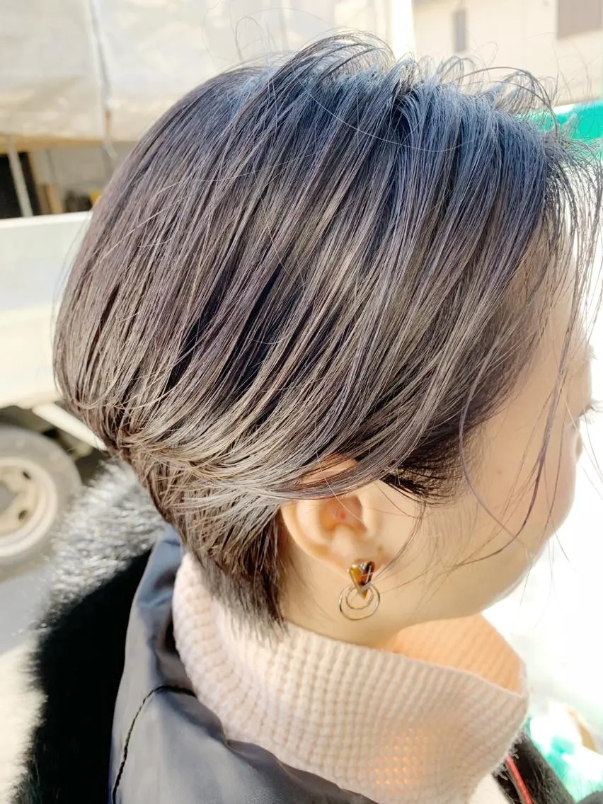 ショート カラー ハンサムショート グレージュ ショートヘア 【完全マンツー 恵比寿】佐藤 翔のヘアスタイル