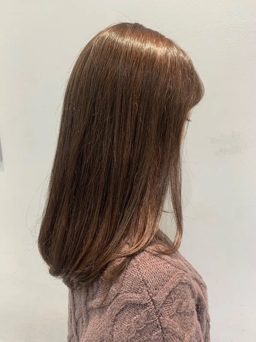 セミロング カラー カット ヘアカラー 縮毛矯正 トリートメント 髪質改善/縮毛矯正 🎀小林 唯 🎀のヘアスタイル