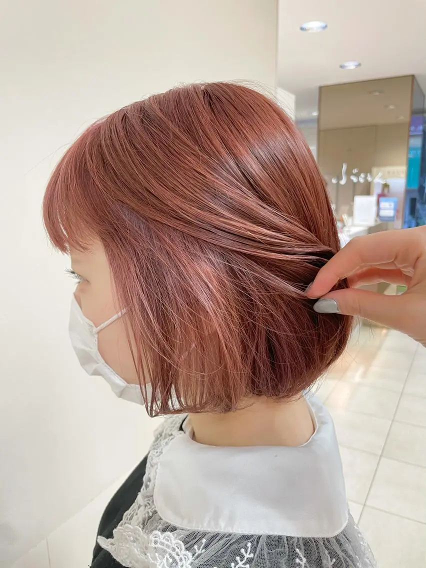ミディアム カラー ヘアアレンジ ヘアカラー トリートメント 【Sweep】おじま のぞみのヘアスタイル