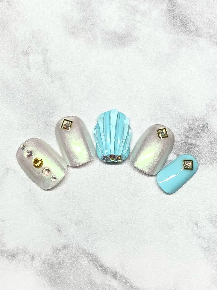 ネイル ジェルネイル パラジェル 夏ネイル Nail&eye Belire 新宿のネイルデザイン