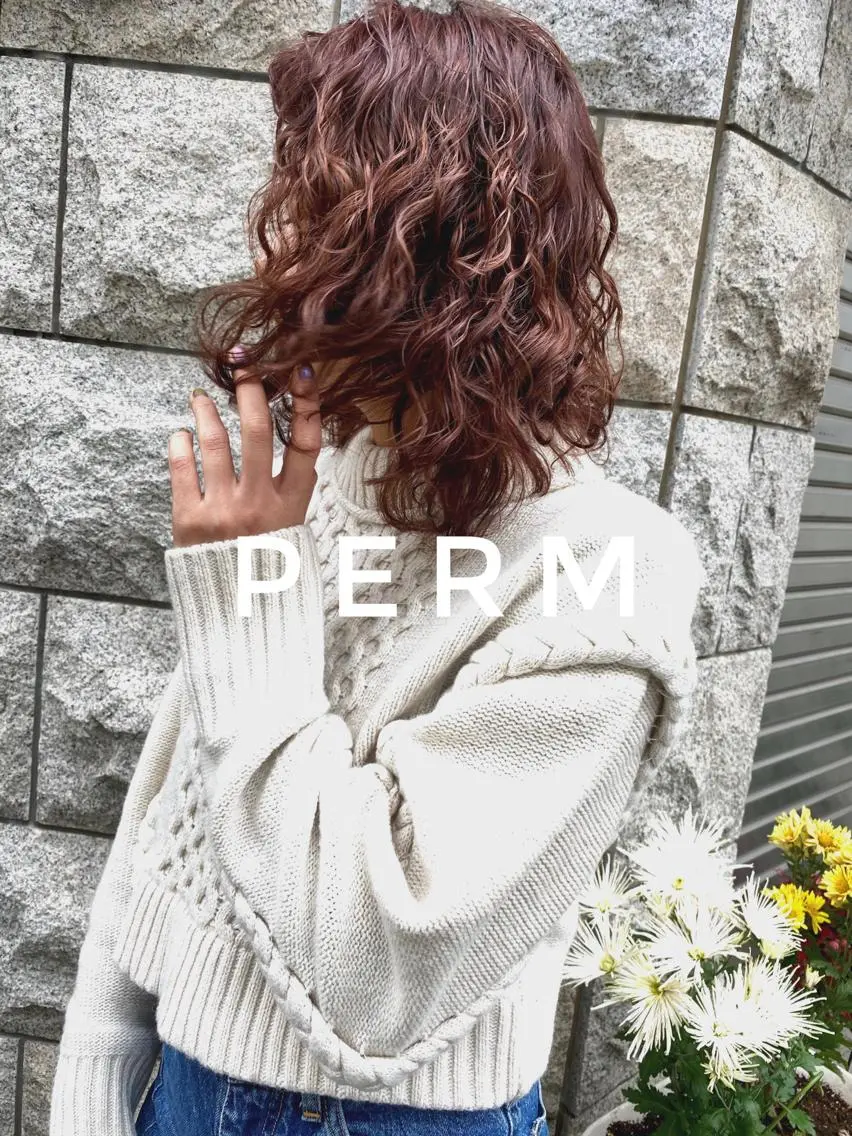 セミロング カラー パーマ キッズ セミロングパーマ レイヤーカット スパイラルパーマ オトナヘア🌸 harukaのヘアスタイル