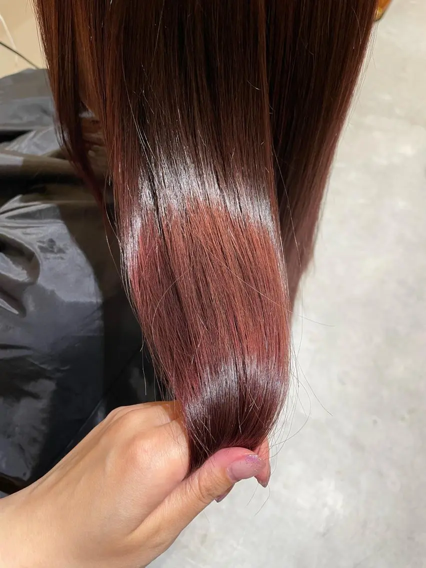 セミロング ヘアカラー 中田 サヤカのヘアスタイル