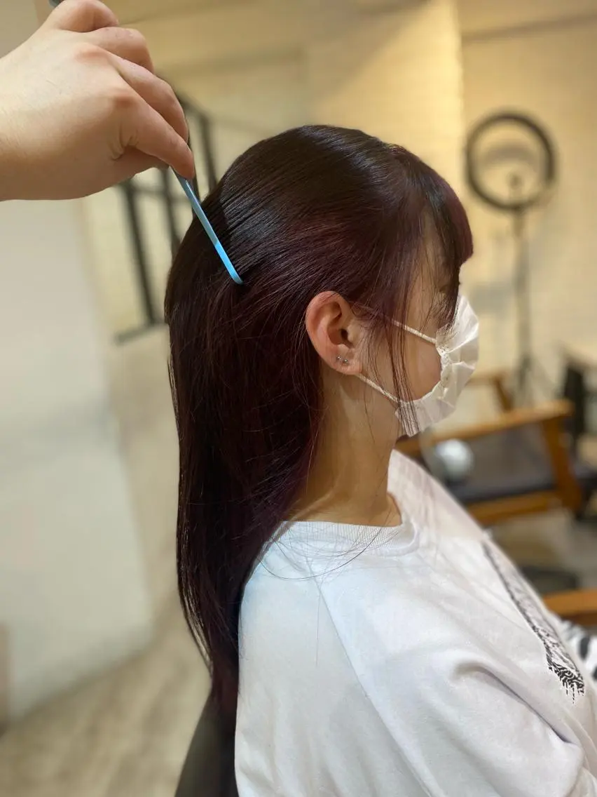 セミロング カラー ヘアカラー ヨシダ フミノリのヘアスタイル
