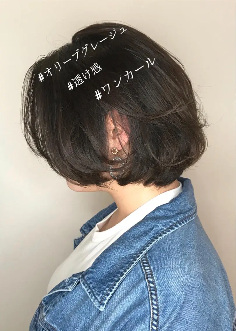 ショート カラー ウルフカット レイヤーカット上柿のヘアスタイル