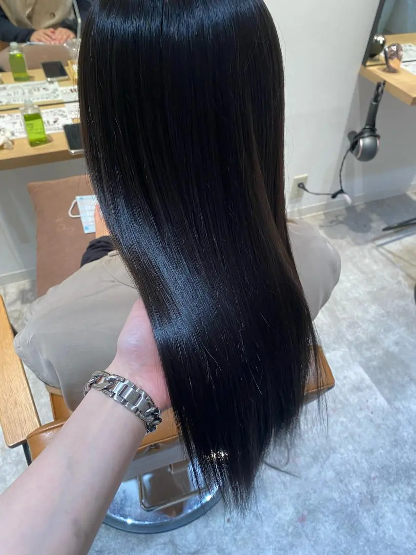 ロング カラー 縮毛矯正 カット 縮毛矯正 オスズ 🎀´-のヘアスタイル