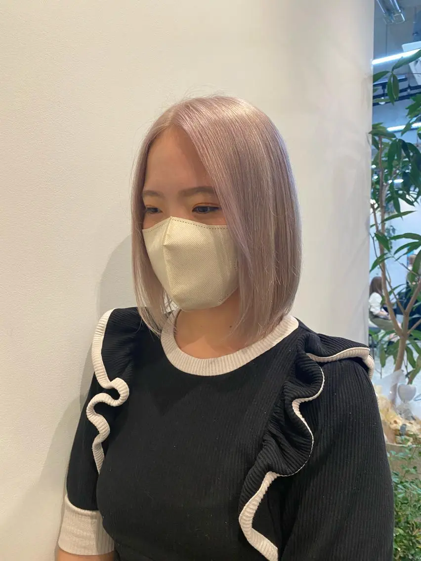 ミディアム カラー やました もえかのヘアスタイル
