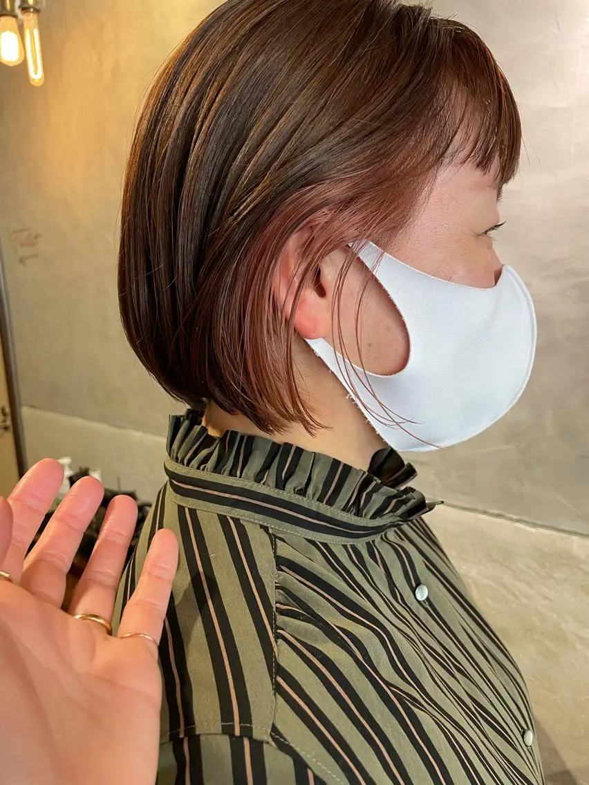 ショート カット ヘアカラー トリートメント ayane⭐️ボブ・ ショート・パーマのヘアスタイル