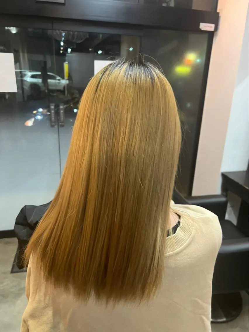 ロング 縮毛矯正 トリートメント 佐藤 はるとのヘアスタイル
