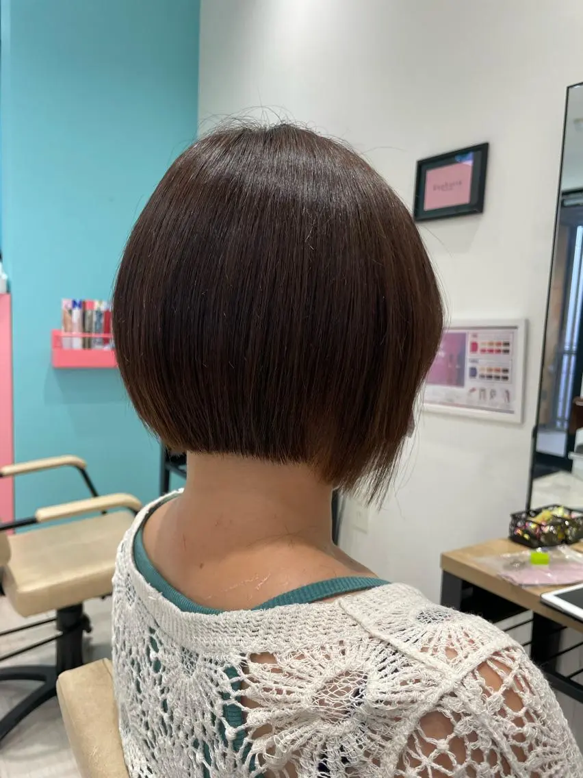ショート 髪質改善ストレート 韓国風レイヤー池袋のヘアスタイル