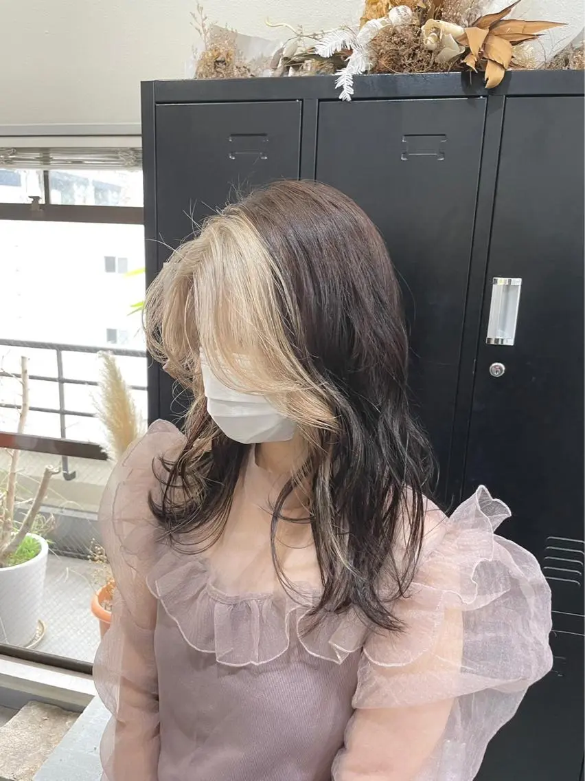 ミディアム カラー アディクシーカラー バレイヤージュ ブリーチ ケアブリーチ ダブルカラー ヘアカラー トリートメント 髪質改善 コレマツのヘアスタイル