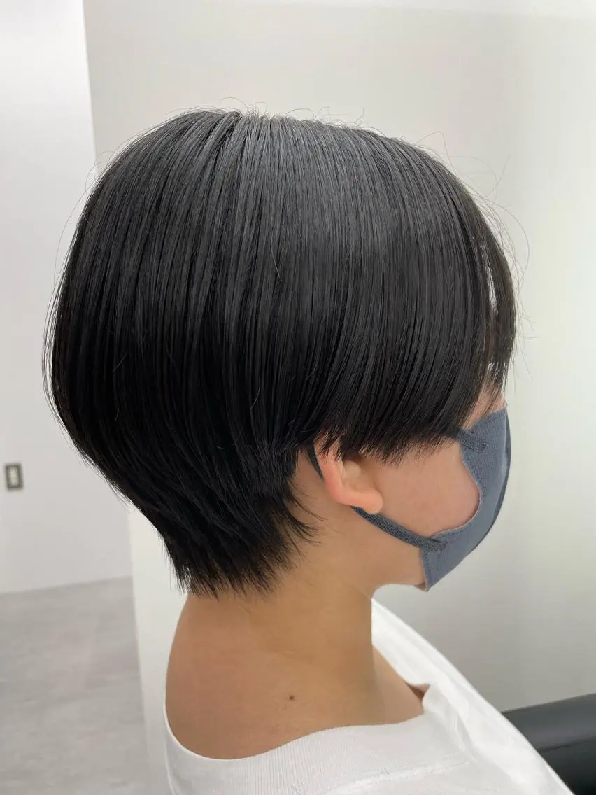 ショート ハンサムショート ショートヘア 新村 華奈絵のヘアスタイル