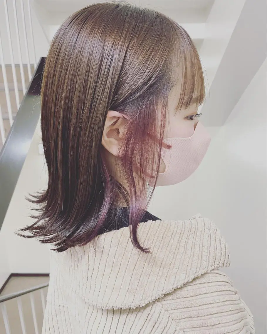 ショート カラー ブラウンカラー インナーカラー ピンクカラー ピンクブラウン ヘアカラー トリートメント 🫧透明感/美髪🫧 Hiroakiのヘアスタイル