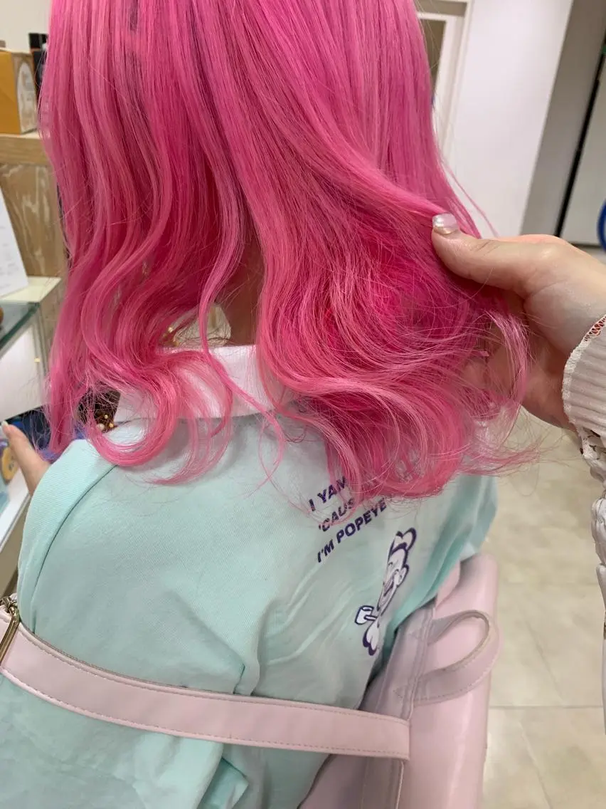 ミディアム カラー 暖色/ブリーチカラー 🎀 M i k uのヘアスタイル