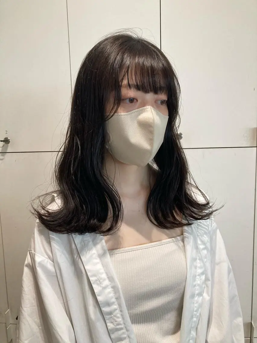 セミロング カラー カット ヘアカラー トリートメント 透明感カラー🫧 nanohaのヘアスタイル