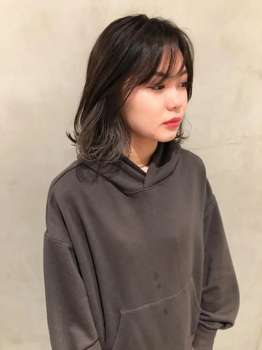 ミディアム カラー カット ヘアカラー トリートメント 大西 直人のヘアスタイル