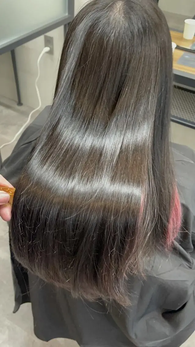 ロング カット ヘアカラー トリートメント アレンヘアー 阪神尼崎店のヘアスタイル