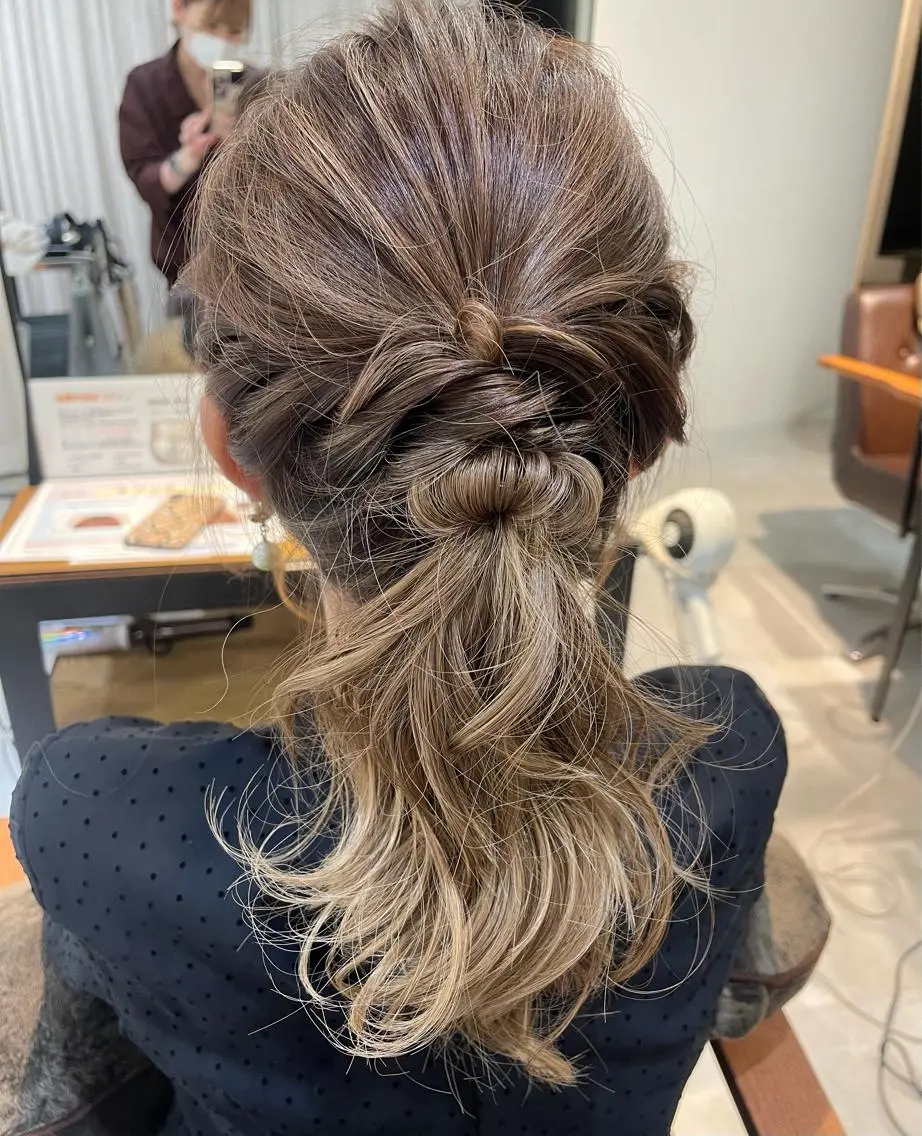 ヘアアレンジ ポニーテール m i k u n aのヘアスタイル