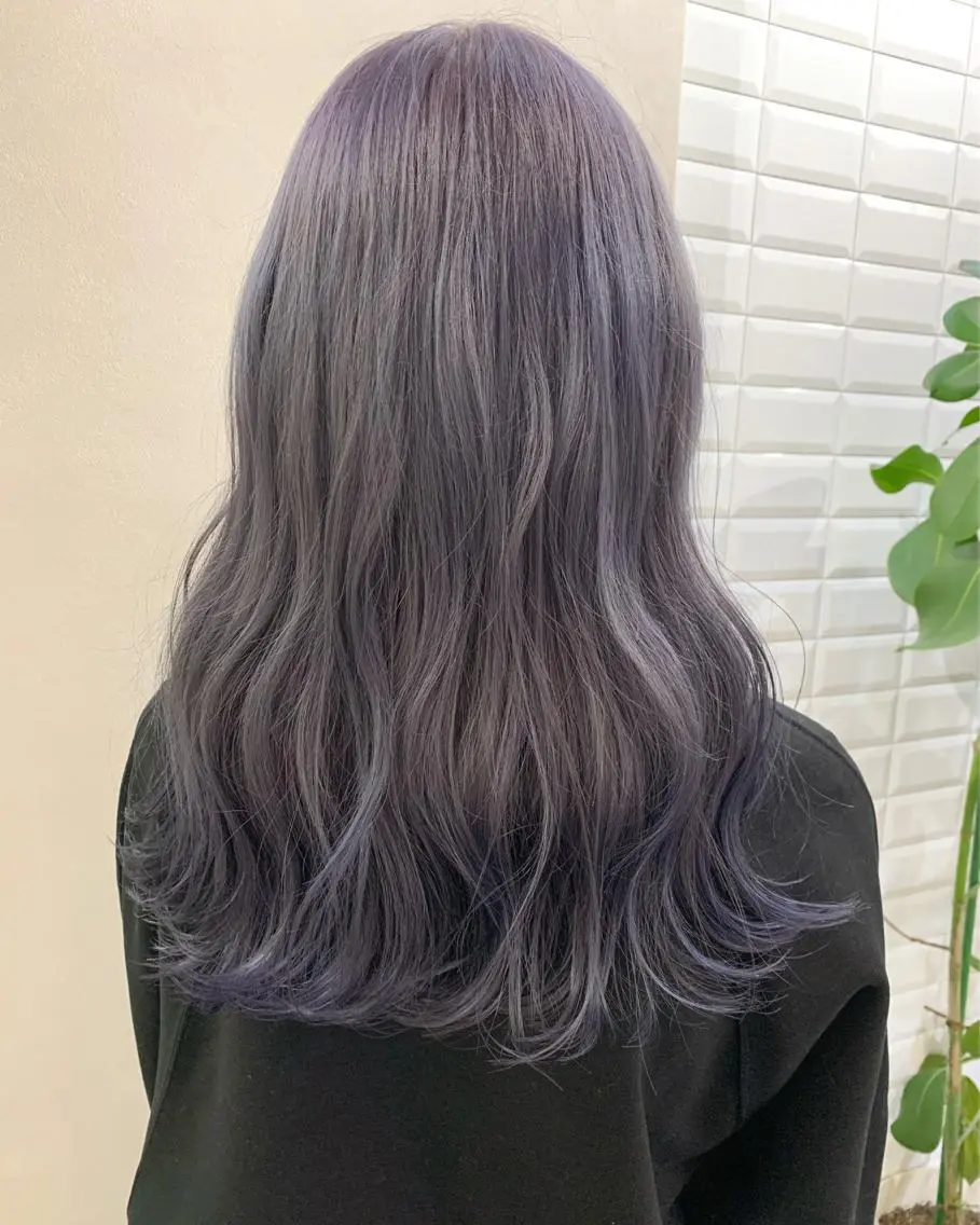 ロング カラー ベージュカラー ブリーチ ラベンダーカラー ミルクティーベージュ カット ヘアカラー トリートメント hubhair レイヤー/透明感のヘアスタイル