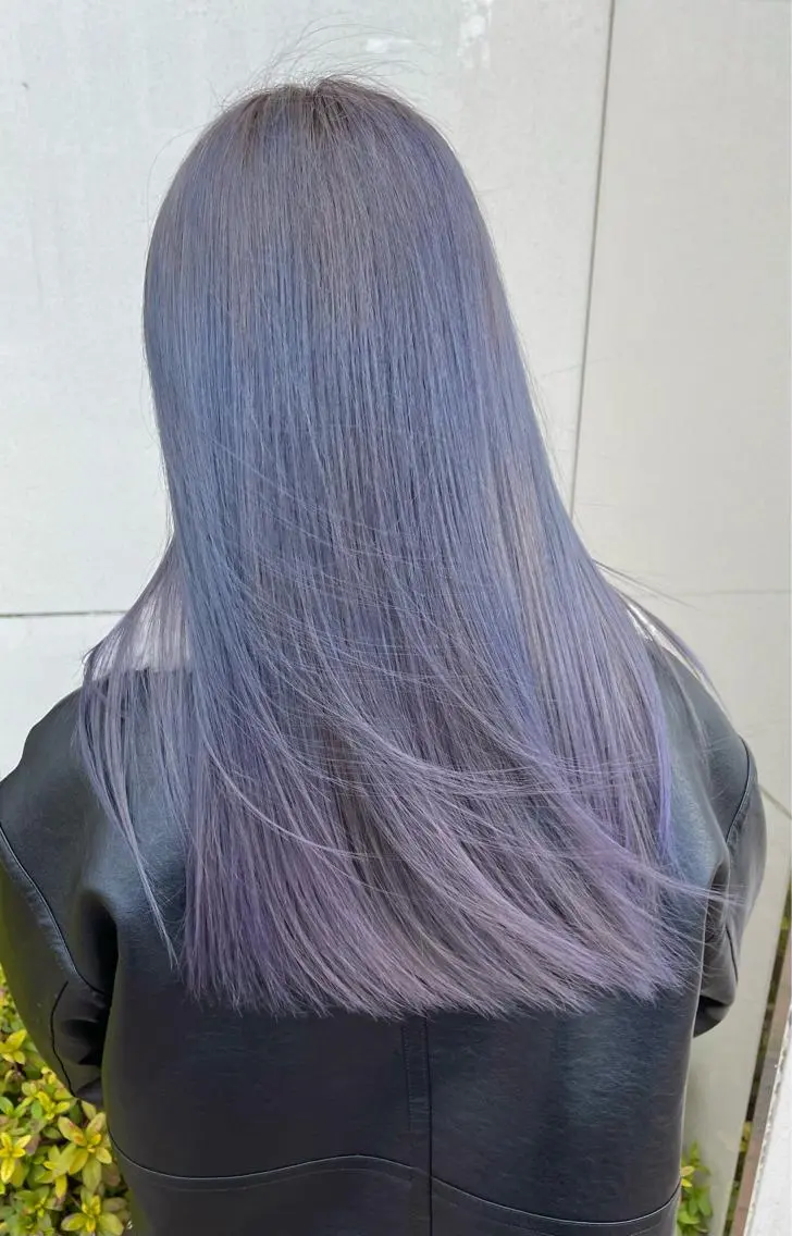 ロング カラー ベージュカラー ブリーチ ブルーカラー ダブルカラー ラベンダーカラー ヘアカラー トリートメント Hiro ヒロのヘアスタイル