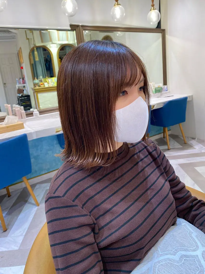 ショート 切りっぱなしボブ ボブ レイヤーと顔まわり 大好き❣️関口拓馬のヘアスタイル