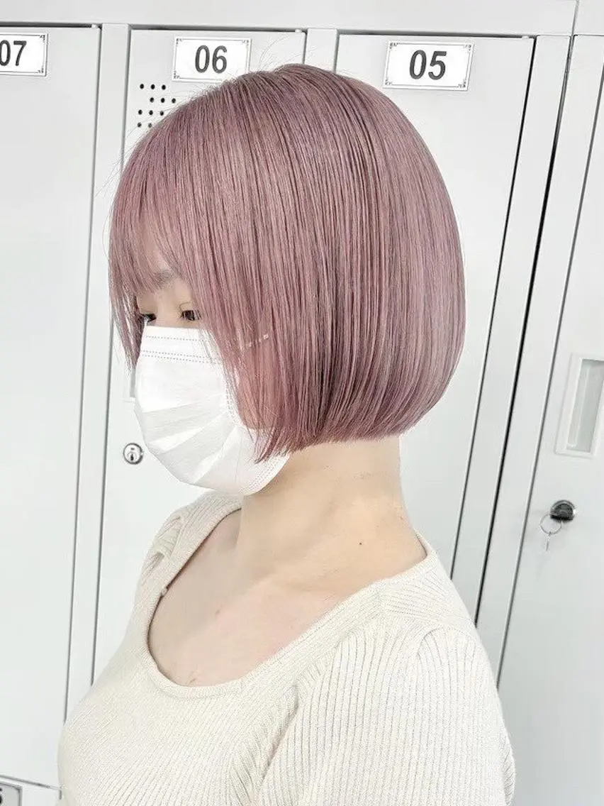 ショート カラー ピンクカラー ショートヘア 🎀ブリーチ ハイト ーン ♡Kanon♡のヘアスタイル