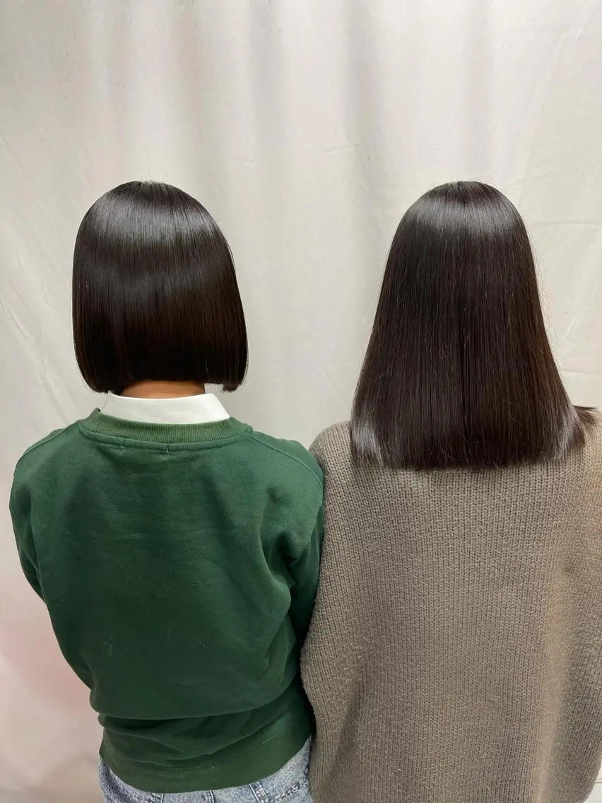 ショート パーマ 縮毛矯正 酸性ストレート ストレートパーマ 髪質改善/縮毛矯正 /レイヤーカット岡部のヘアスタイル