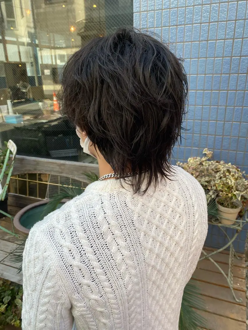 ミディアム カット ヘアカラー バレイヤージュ職人 🔥代表YU-SHIのヘアスタイル