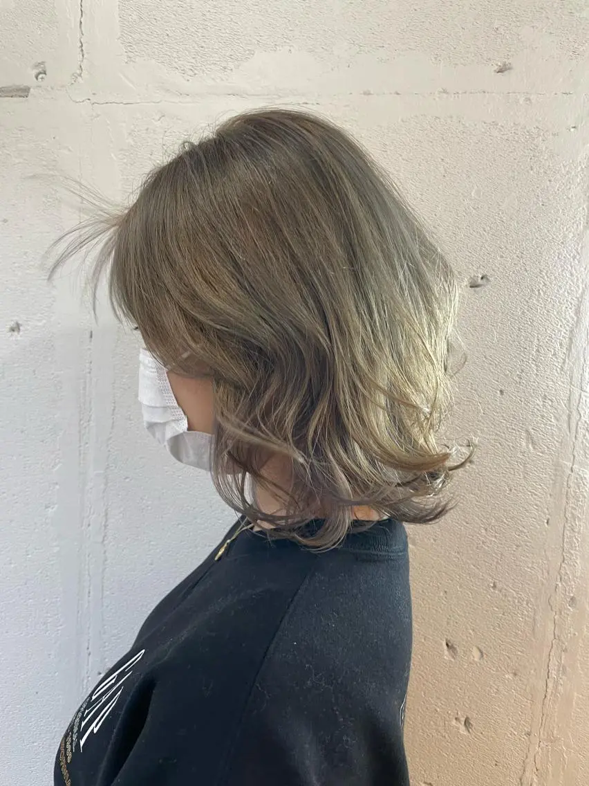 ミディアム カット ヘアカラー 南都 良太のヘアスタイル