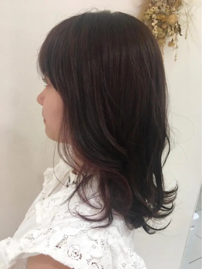 ミディアム カラー ヘアアレンジ 💎耳ツボジュエリー ×銀座美容室💎のヘアスタイル