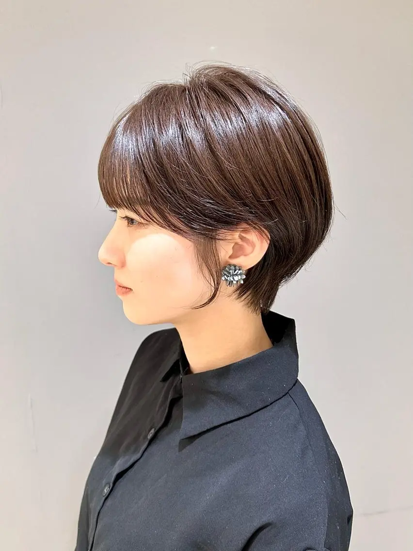 ショート ショートボブ ハンサムショート 丸みショート ボブ ショートヘア 荻窪/ショートヘア✨ ショートボブ長松大哉のヘアスタイル