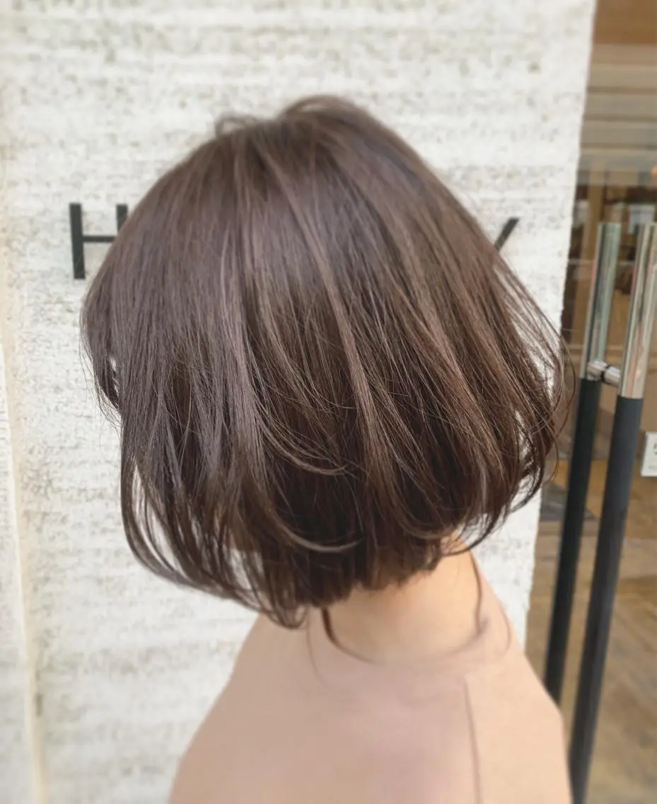 ショート ボブ ショートヘア 斉藤大河 カラー/縮毛矯正のヘアスタイル