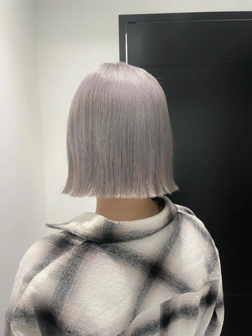 ショート カラー シルバー ボブ カット ヘアカラー トリートメント ヘアセット メンズ特化 パーマ/オザワのヘアスタイル
