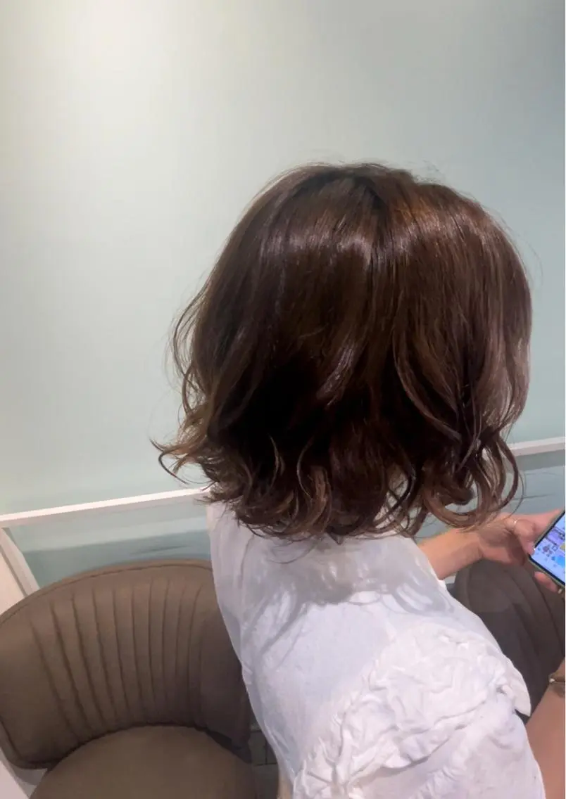 ショート パーマ ボブ デジタルパーマ コテ巻き風パーマ カンノケンタのヘアスタイル