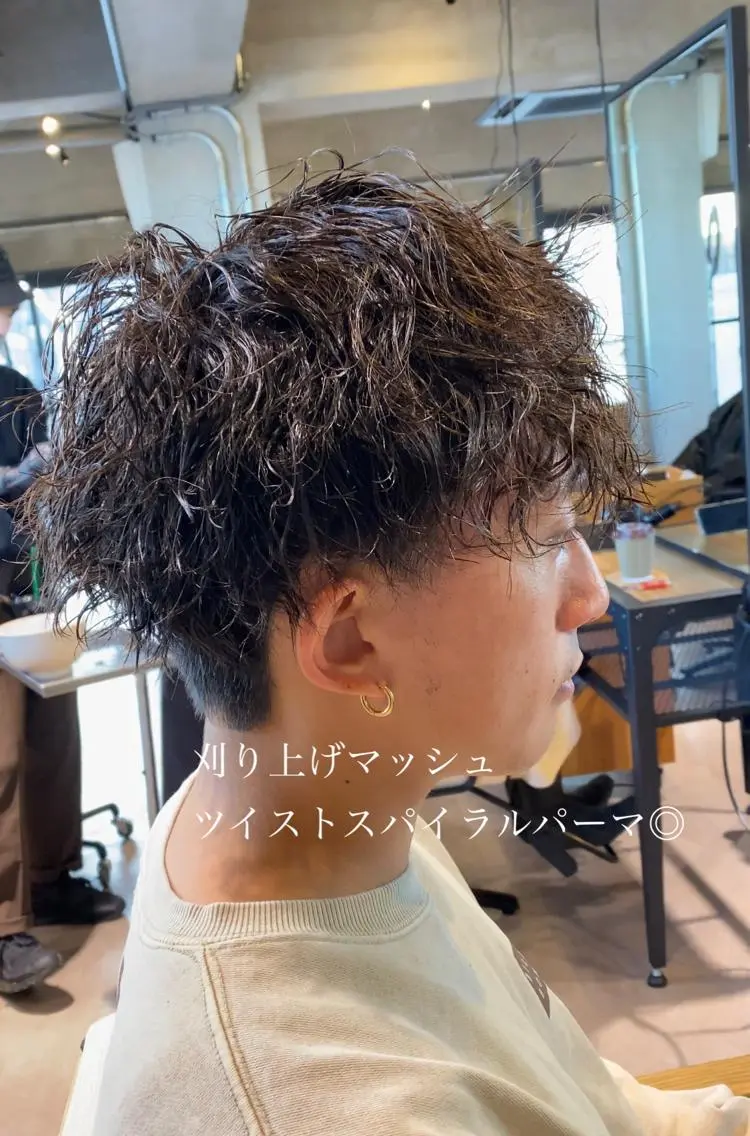 ショート パーマ メンズ スナップフォト確認 お願いします!竹内のヘアスタイル