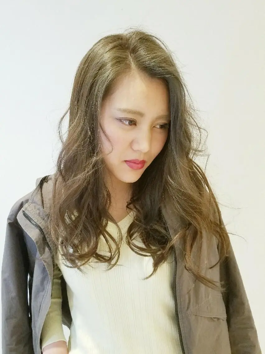 ロング カラー アッシュ イルミナカラー ロング 髪質改善/ハイライト 小林秀樹のヘアスタイル