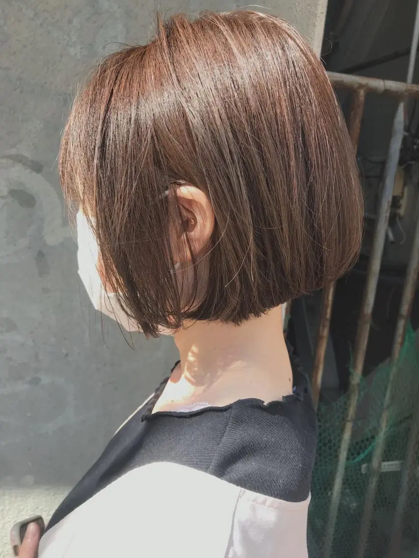 ショート ヘアカラー トリートメント ayane⭐️ボブ・ ショート・パーマのヘアスタイル