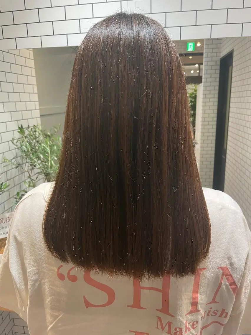 ロング 酸性ストレート ✨ハイトーン✨ダブル カラー✨シバサキのヘアスタイル
