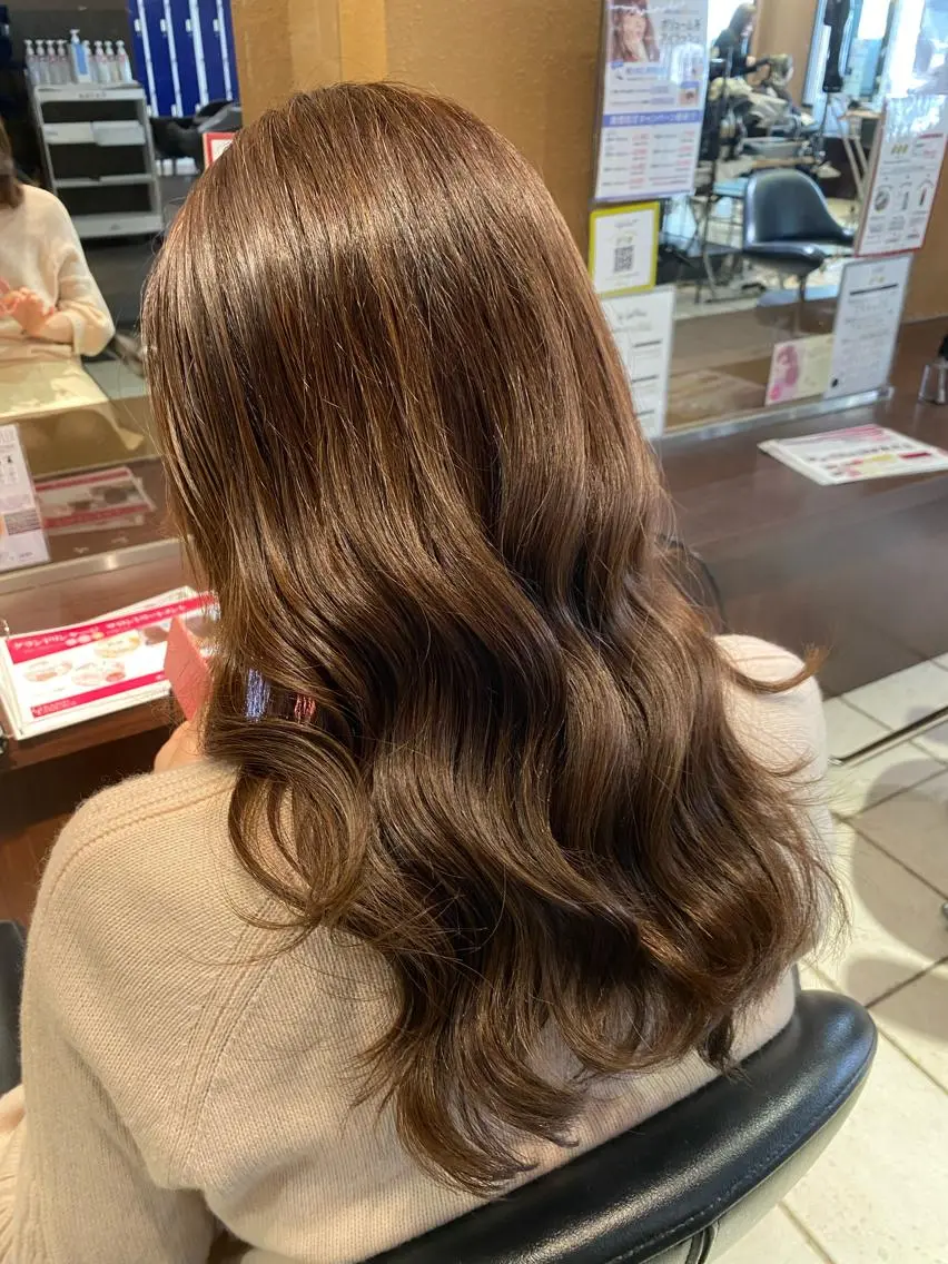 セミロング カット ヘアカラー 西岡 あつみ/ 堀江美容室のヘアスタイル