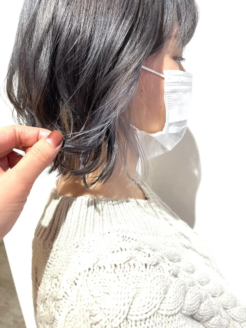 ショート カラー ベージュカラー ブリーチ グレージュ インナーカラー シルバー カット ヘアカラー トリートメント 北九州美容室 🕊️わかな✂︎のヘアスタイル