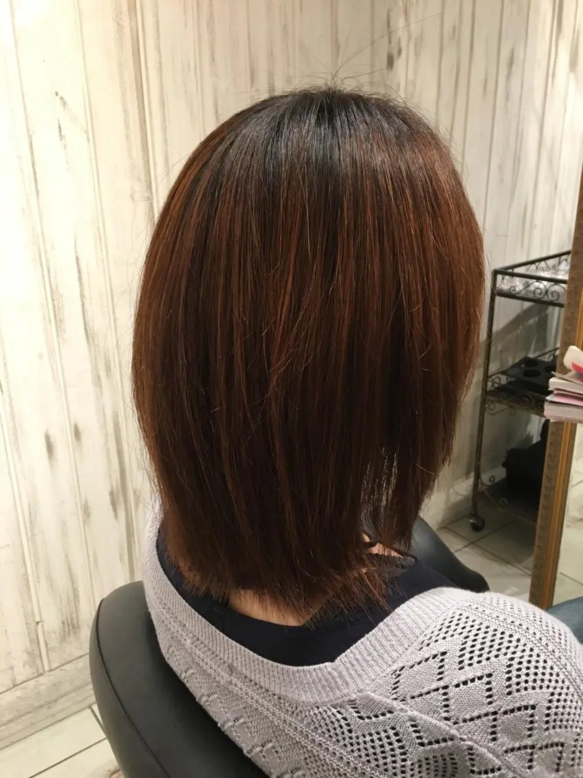 ショート パーマ ストレートパーマ 永井大樹✨ 透明感カラー✨のヘアスタイル