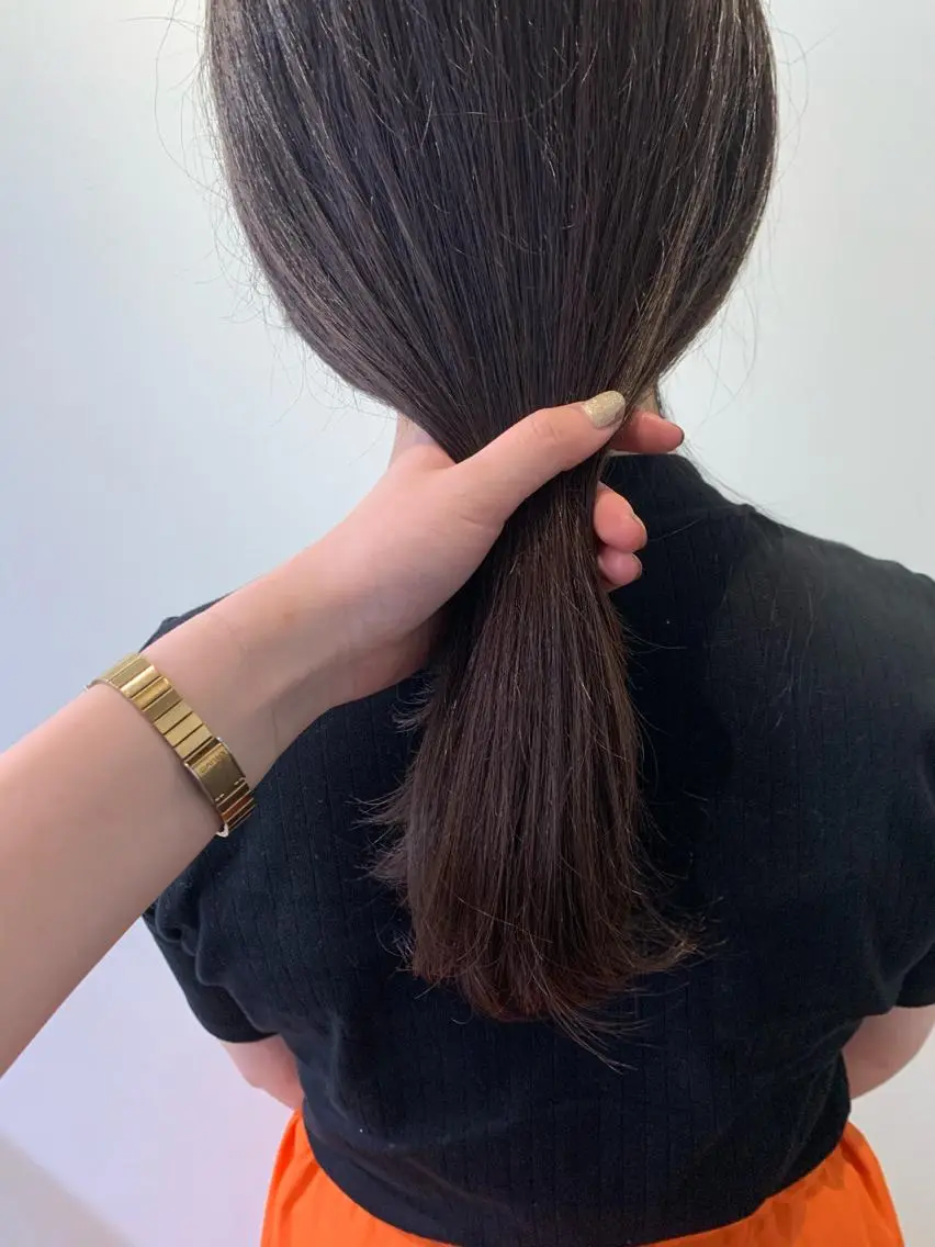 ロング カラー ブリーチ ハイライトカラー ハイライト ヘアカラー 江原 実来のヘアスタイル