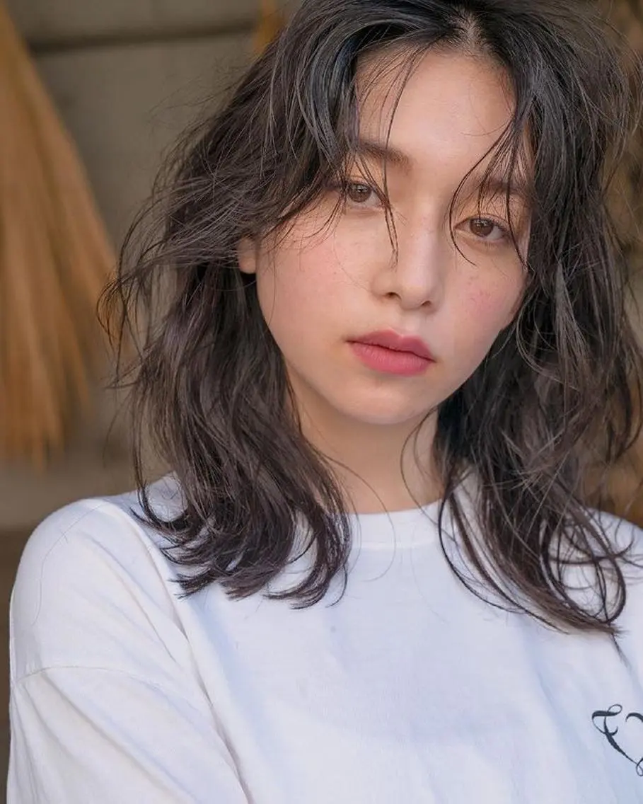 ミディアム カラー 学生 パーマ 一箭 恵梧/ロングヘアのヘアスタイル