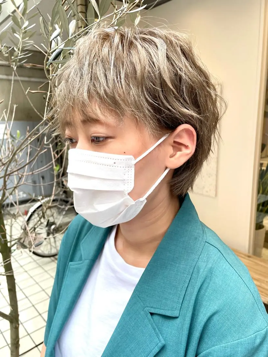 ショート カラーモデル募集中 美容室ハピスのヘアスタイル