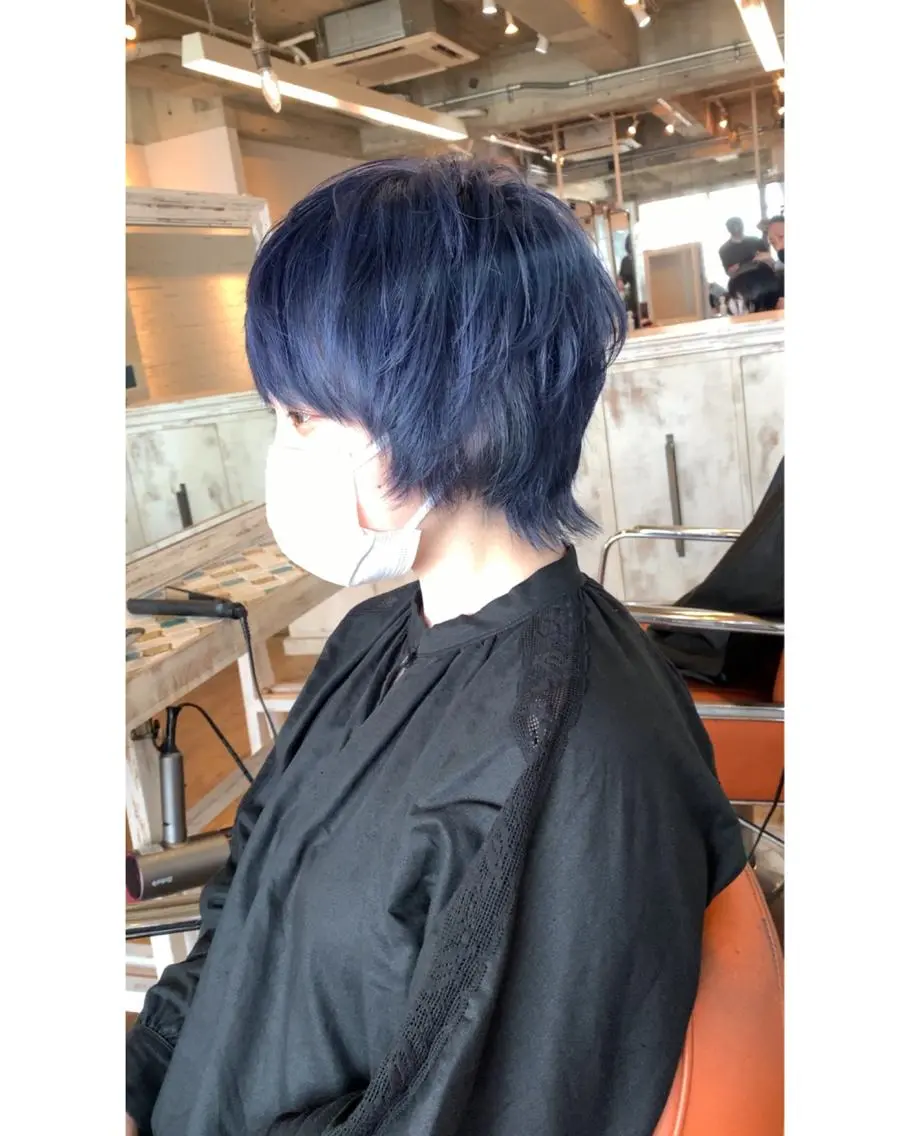 カラー ベージュカラー ブロンド ハイトーンカラー ネイビーカラー ピンクカラー 石井辰功也 フリーランス美容師のヘアスタイル