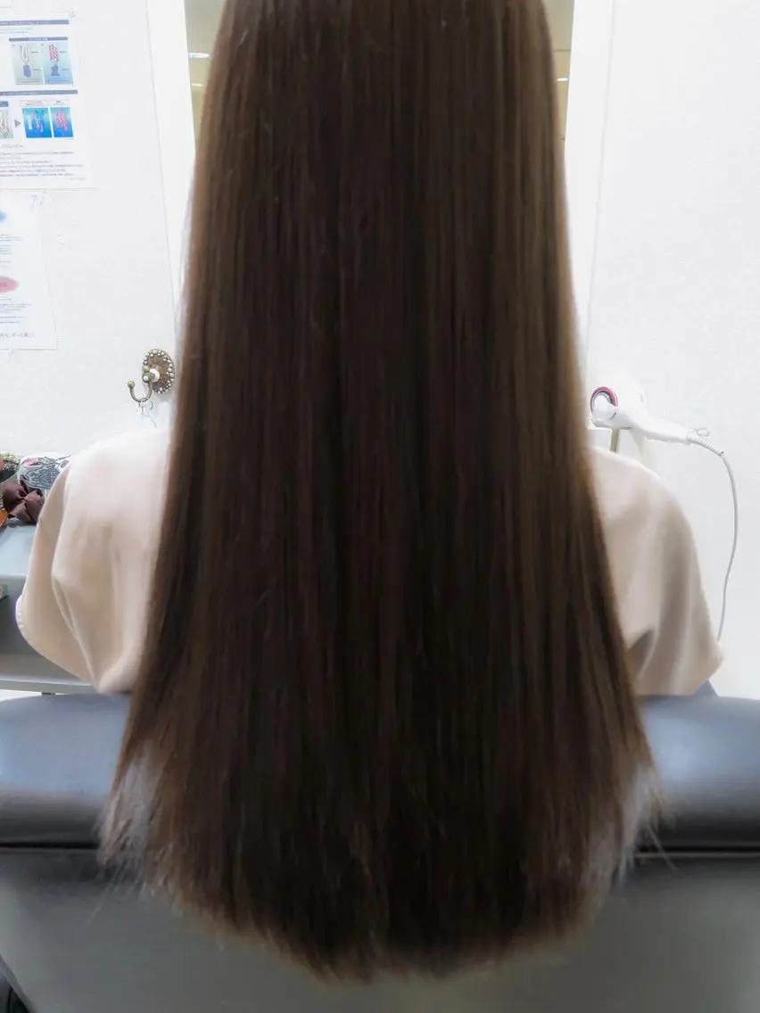 ロング カラー アディクシーカラー グレージュ シアーグレージュ カット ヘアカラー トリートメント 髪質改善/JITA 上本町/上尾 純也のヘアスタイル